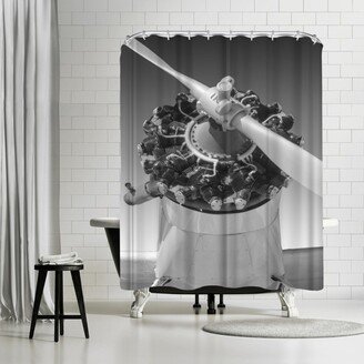 71 x 74 Shower Curtain, Crop Duster by Murray Bolesta