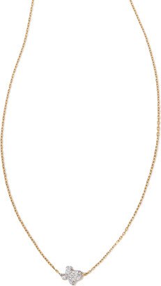 Tiny Texas 14k Yellow Gold Pendant Necklace in White Diamond