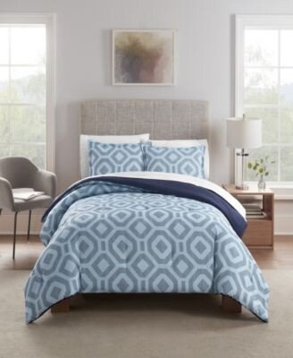 Simply Clean Skyler Textured Geometric Microbial Resistant Bedding Set