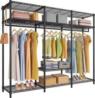 VIPEK V30 Garment Rack Heavy Duty Freestanding Clothing Rack, Metal Clothes Rack Portable Wardrobe Closet System, Black