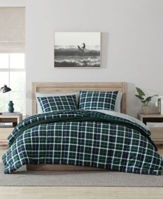 North Sail Plaid Brushed Microfiber Duvet Cover Sets