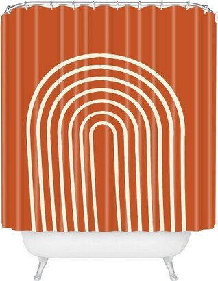 Grace Terracota Shower Curtain Orange