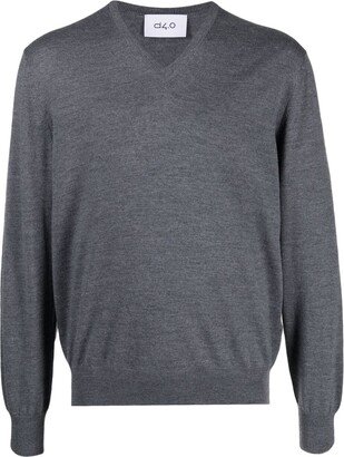 D4.0 virgin-wool V-neck jumper