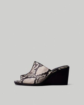 Santiago Wedge Sandal- Snake Print Platform Sandal