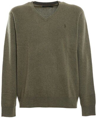 V-Neck Long-Sleeved Jumper-AA