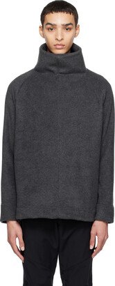 Gray Paneled Turtleneck