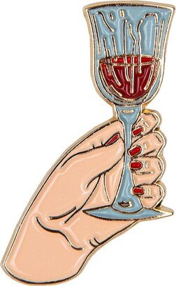 Make Heads Turn Enamel Pin Glass Of Wine