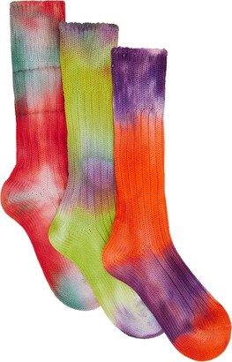 Stain Shade Three-Pack Purple & Green decka Edition Socks