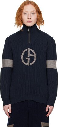 Navy Zip Sweater