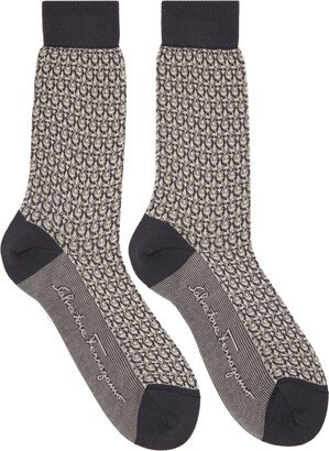 Gray & Beige Gancini Socks