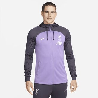 Liverpool FC Strike Third Men's Dri-FIT Soccer Hooded Track Jacket in Purple