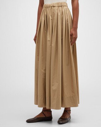 Pleated Cargo Midi Skirt