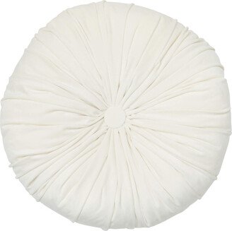 Dormify Bridgette Velvet Round Pillow White