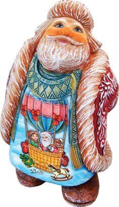 G.DeBrekht Scenic Balloon Ride Santa Figurine