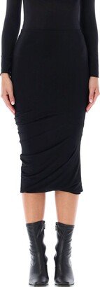 High-Rise Fitted Midi Skirt