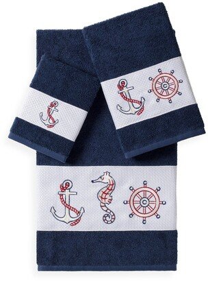 Easton 3-Piece Embellished Towel Set - Midnight Blue