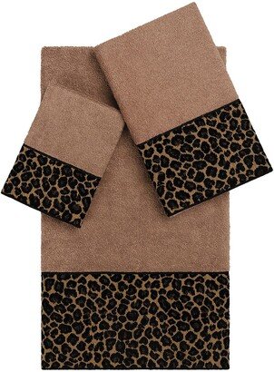 Spots 3-Piece Embellished Towel - Latte