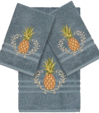 Welcome 3-Piece Embellished Towel - Teal