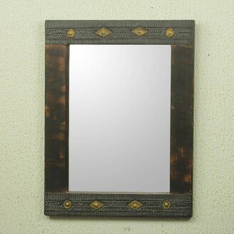 Handmade Earthtone Antique Textures Wall Mirror