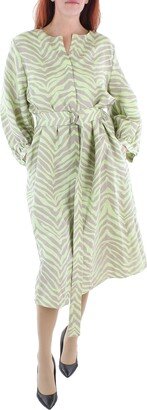 Plus Womens Linen Long Maxi Dress