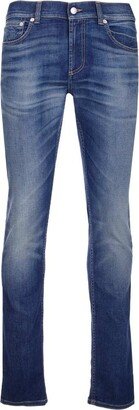 Faded Straight-Leg Jeans