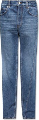 Logo Patch Straight Leg Jeans-BX