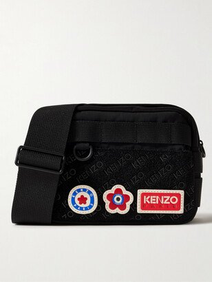 Logo-Embellished Webbing-Trimmed Tech-Twill Messenger Bag