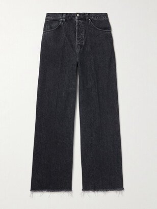 Straight-Leg Frayed Jeans-AB