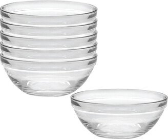 Made In France Lys Stackable Glass Bowl, Set of 6