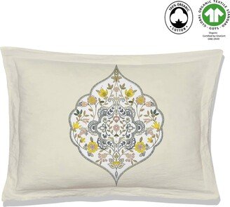 A1 Home Collections Gracia Reversible Print 100% Organic Cotton Pillowsham Pack of 2