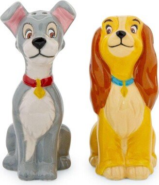 Silver Buffalo Lady and The Tramp Ceramic Salt and Pepper Shaker Set