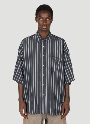 Stripe Short Sleeve Shirt - Man Shirts Black Eu - 48