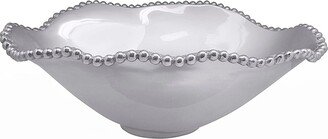 Pearled Oval Wavy Serving Bowl