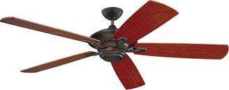 Generation Lighting Cyclone Outdoor Ceiling Fan - Body Finish: Roman Bronze - Blade Color: American Walnut