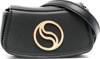 S logo plaque curved belt bag