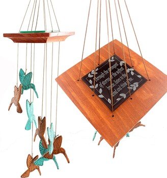 Memorial Grandma Gifts Hummingbird Wind Chime Listen To The in Remembrance Of A Loss Acrylic Top Sympathy Bereavement For Garden