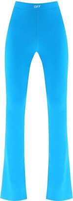 techno-jersey flared leggings