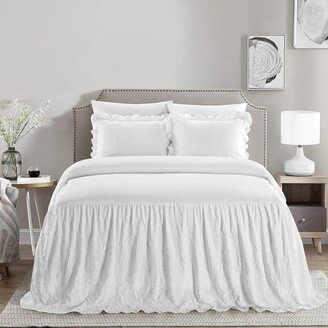 Chic Home Design Ashira 7 Piece Quilt Set Crinkle Crush Ruffled Drop Design Bed In A Bag Bedding