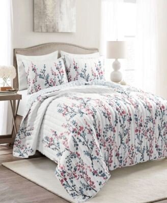 Mirabelle Watercolor Floral Reversible Quilt Sets