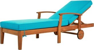 78.8 Outdoor Chaise Lounge with Cushion