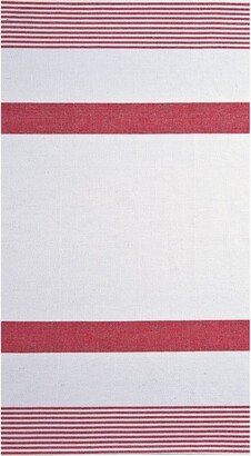 Red & White Stripe July 4th Woven Cotton Kitchen Towel