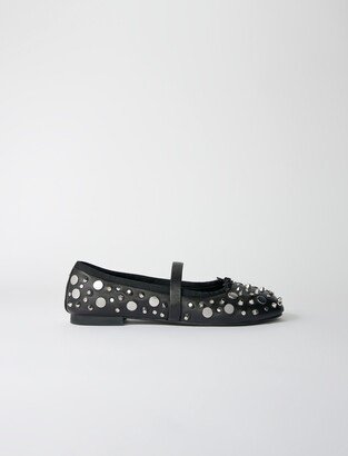 Studded ballet flats