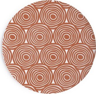 Salad Plates: Overlapping Circles - Terracotta Salad Plate, Brown