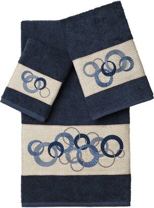 Turkish Cotton Annabelle 3Pc Embellished Towel Set-AA