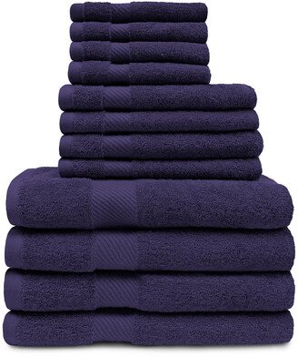 Highly Absorbent 12Pc Egyptian Cotton Towel Set-AE