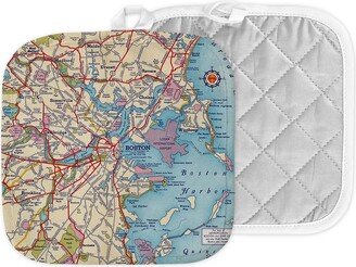 Boston Massachusetts Map Hot Pad - Pot Holder Gift Kitchen