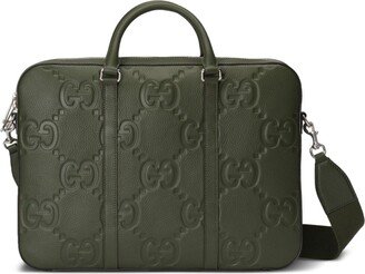 Jumbo GG leather briefcase-AA