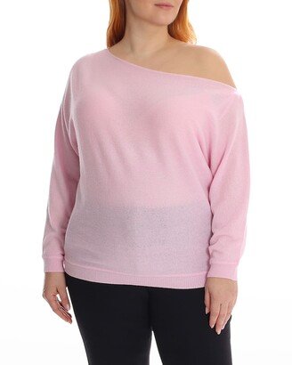 Minnie Rose Plus Plus Size Off-Shoulder Cashmere Sweater