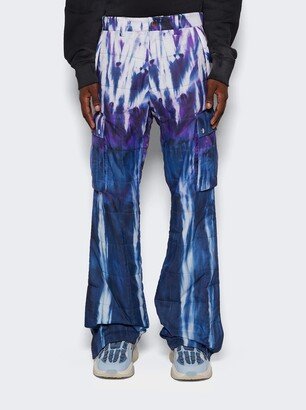 Tie Dye Quilted Cargo Flare Pant