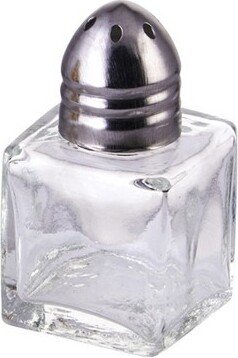 Square Shakers with Stainless Steel Top, 0.5 oz - Pack of 1